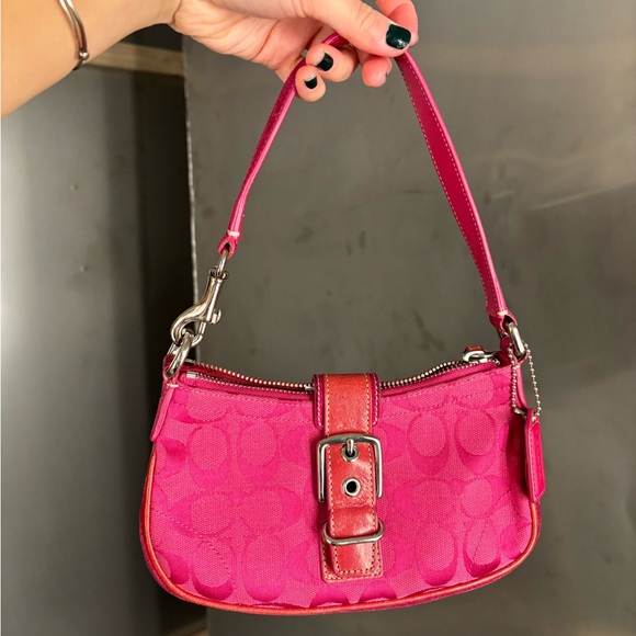 Hot Pink Coach Demi Buckle y2k - Picture 1 of 2